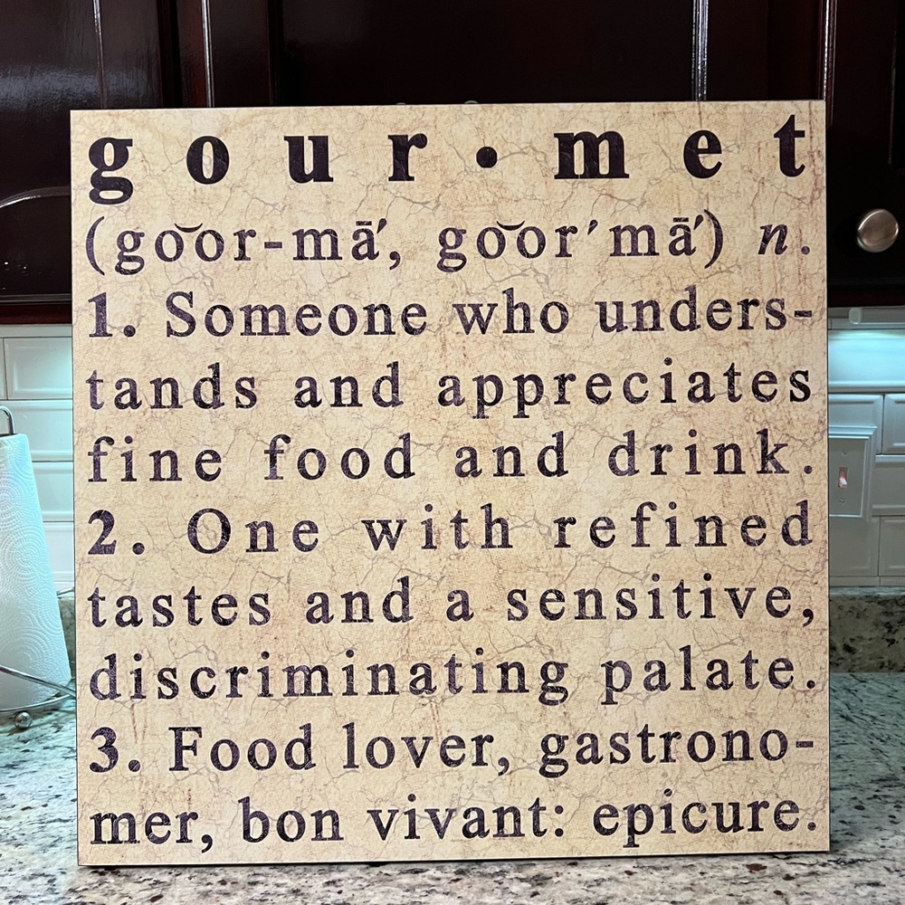 COPY - Gourmet Kitchen sign 24x24 inch